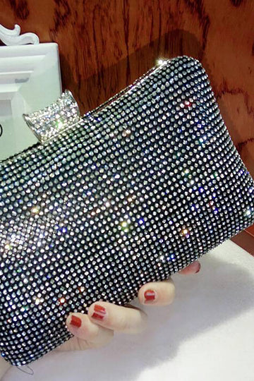 Black Spakly Rhinestone Evening Handbag